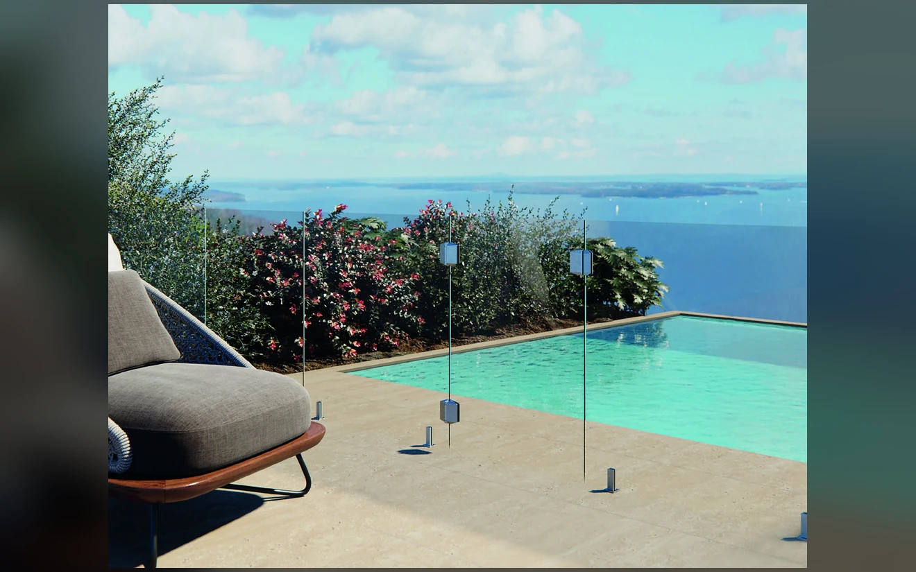 Piscine paysagée et vue dégagée